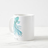 魚のマグカップを上げ輝かせる コーヒーマグカップ (正面左)