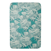 魚のミラージュティール（緑がかった色） バスマット (正面縦)