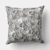 魚のミラージュ白黒 クッション (裏面)