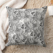 魚のミラージュ白黒 クッション (ブランケット)