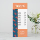 魚のモダンシーフードカニのレストランのパターンメニュー メニュー (スタンド正面)