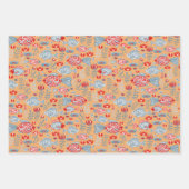 魚のモダン柄 ラッピングペーパーシート (正面2)