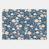 魚のモダン柄 ラッピングペーパーシート (正面)