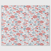 魚のモダン柄 ラッピングペーパー (フラット)