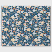 魚のモダン柄 ラッピングペーパー (フラット)