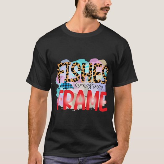魚のモノグラムフレーム Tシャツ (正面)