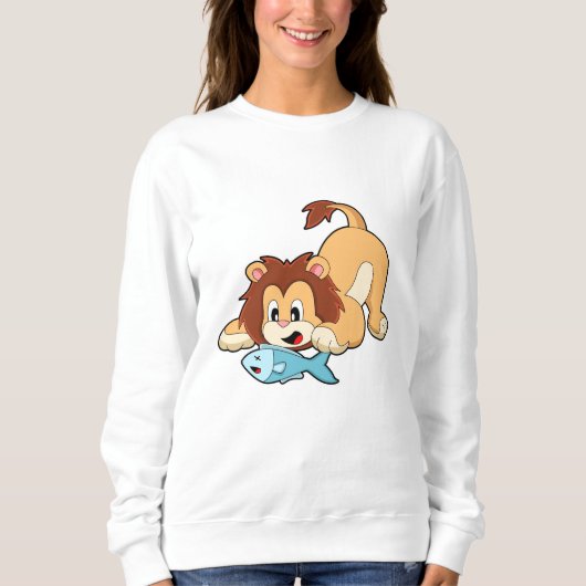 魚のライオン スウェットシャツ (正面)