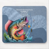 魚のロゴグッズスポーツのを叩く マウスパッド (正面)