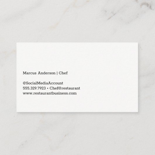 魚のロゴ | 海背景 名刺 (裏面)