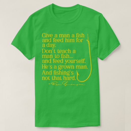 魚の与えロン・スワンソン Tシャツ (デザイン正面)