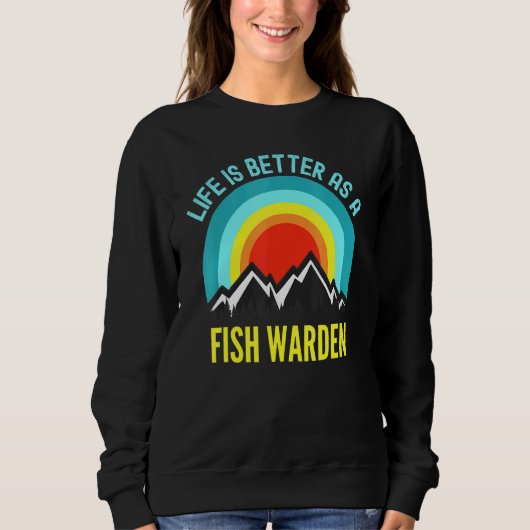 魚の世話をする方が命が惜しい スウェットシャツ (正面)