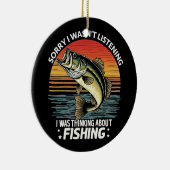 魚の事聞でなくて考えるごめんね セラミックオーナメント (右)