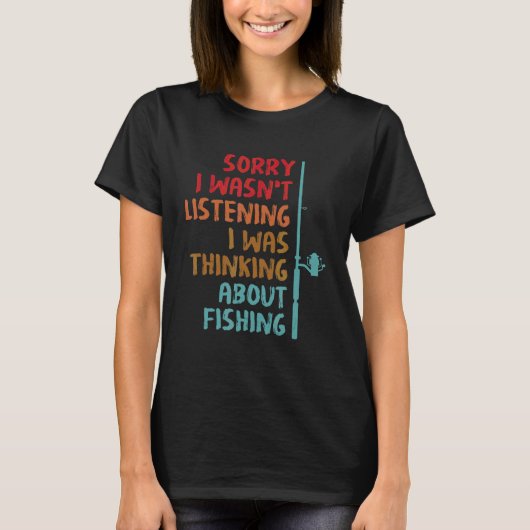 魚の事聞でなくて考えるごめんね Tシャツ (正面)