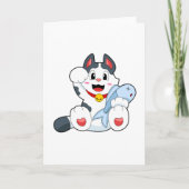 魚の付いた猫 カード (正面)