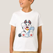 魚の付いた猫 Tシャツ (正面)