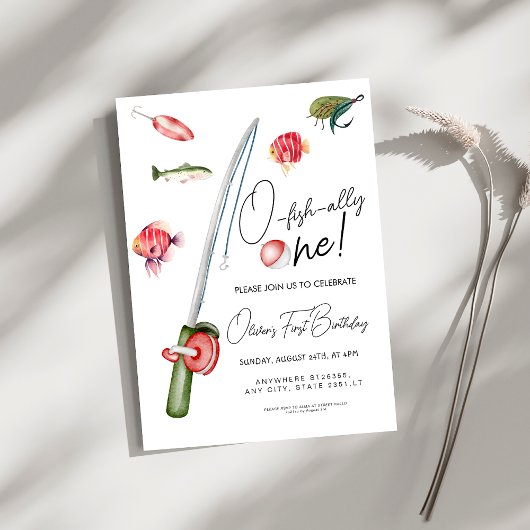 魚の仲間に1歳の誕生日 招待状