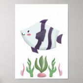 魚の保育園ポスター 海の動物 子供部屋の装飾 ポスター (正面)