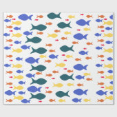 魚の光沢のある包装紙、 ラッピングペーパー (フラット)