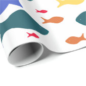 魚の光沢のある包装紙、 ラッピングペーパー (ロールコーナー)