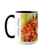 魚の写真とマグカップ