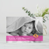 魚の写真の誕生のお知らせ 案内状 (スタンド正面)