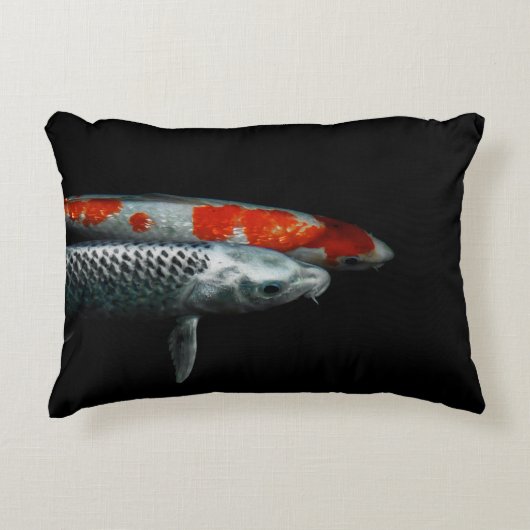 魚の写真2枚 アクセントクッション (正面)