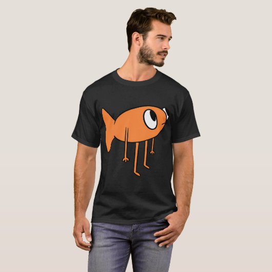 魚の凝視 Tシャツ (正面フル)