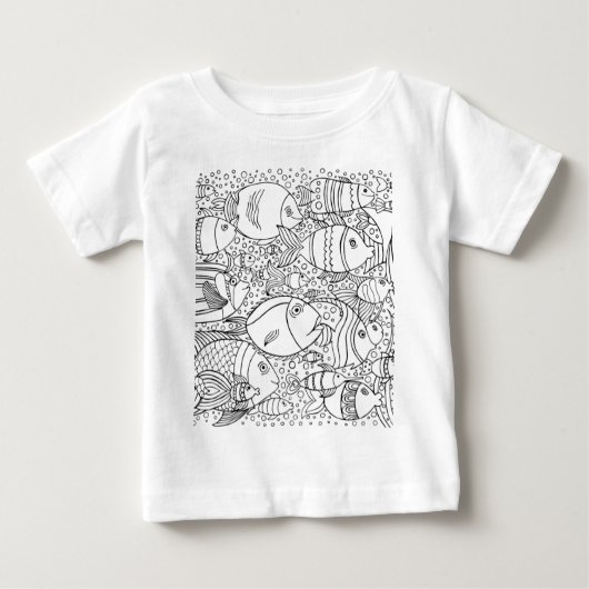 魚の刺激を受けたな学校 ベビーTシャツ (正面)