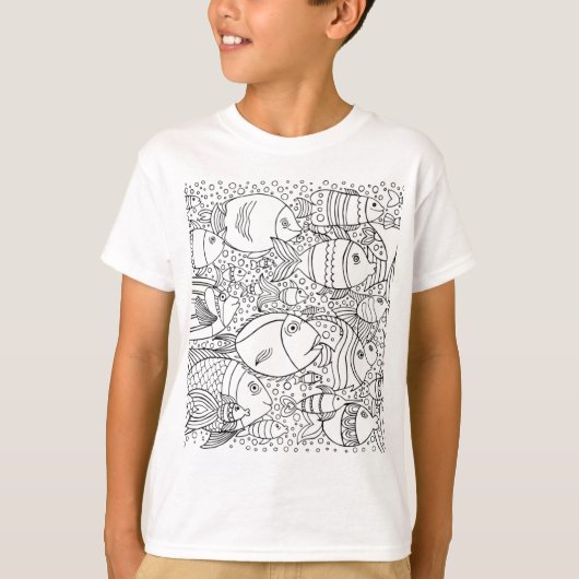魚の刺激を受けたな学校 Tシャツ (正面)