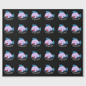 魚の刺身が入ったおもしろいプンダーク ラッピングペーパー (フラット)