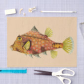 魚の包みティッシュペーパー 薄葉紙 (クラフト)