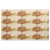 魚の包みプリント布 ファブリック (ファットクウォーター)