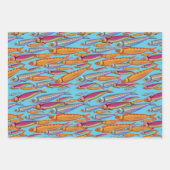 魚の包カラフル装紙シート ラッピングペーパーシート (正面2)