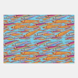魚の包カラフル装紙シート ラッピングペーパーシート