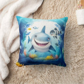 魚の友人のサメとキャスパー最高ののノア クッション (ブランケット)