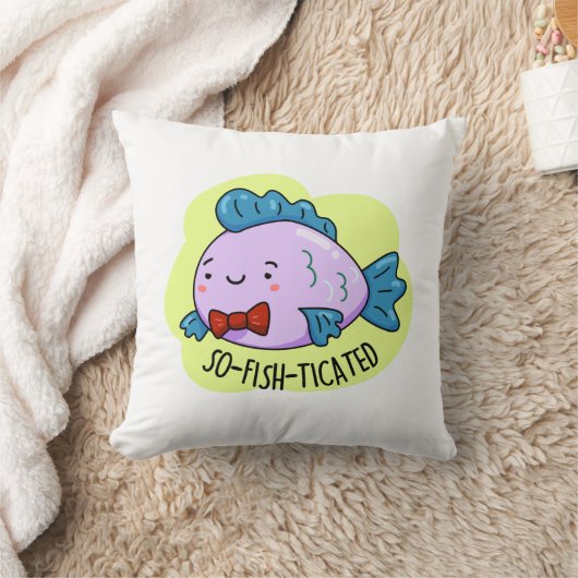 魚の口の利く洗練おもしろいされた魚のプリン クッション (ブランケット)