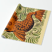 魚の古いタイル オールドアート 古代 ラッピングペーパー (アンロールド)