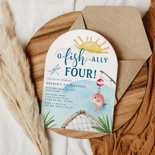 魚の味方4番! | 4歳の誕生日パーティー 招待状