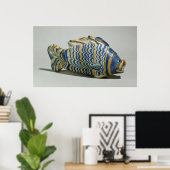 魚の型枠の美容容器 ポスター (ホームオフィス)