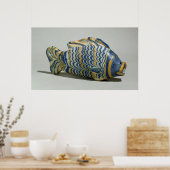 魚の型枠の美容容器 ポスター (キッチン)