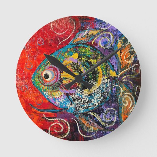 魚の壁時計 ラウンド壁時計 (正面)