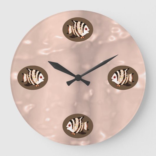 魚の壁時計byヤンツ大 ラージ壁時計 (正面)