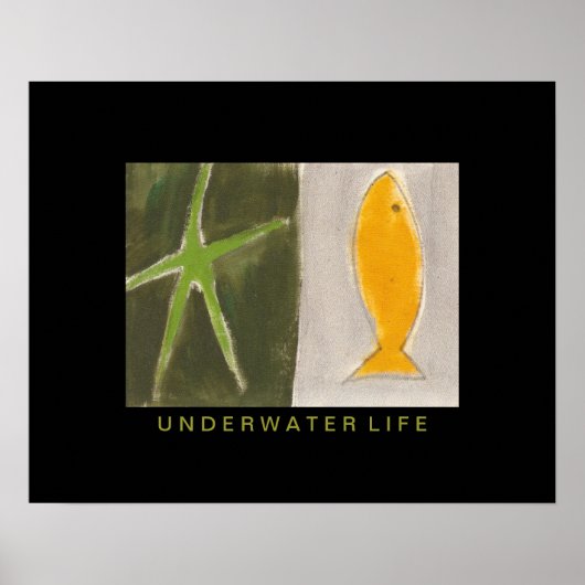 魚の壁絵画を飾る ポスター (正面)