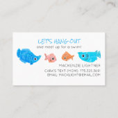 魚の夏の日遊付けの子供 コーリングカード (裏面)