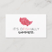 魚の夏の日遊付けの子供 コーリングカード (正面)