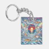 魚の夕日 キーホルダー (正面左)