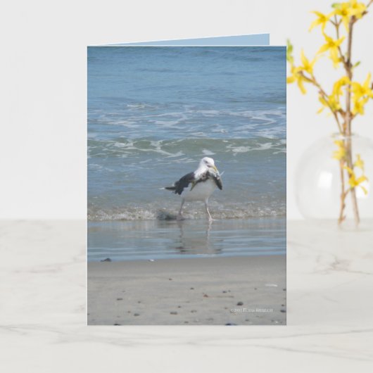 魚の夕食 カード (黄色い花)