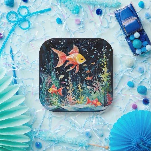 魚の夢の国、水族館の完成。 ペーパープレート (パーティー)