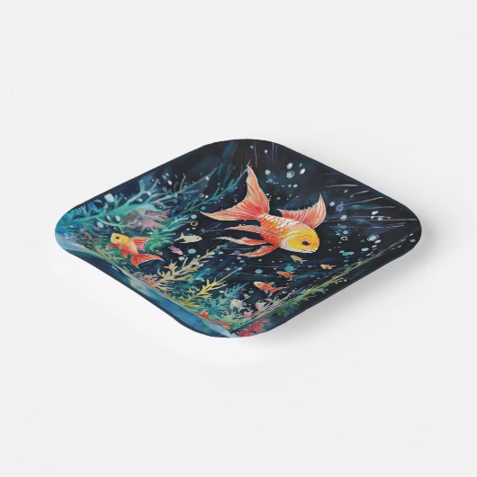 魚の夢の国、水族館の完成。 ペーパープレート (傾斜あり)