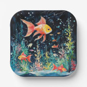 魚の夢の国、水族館の完成。 ペーパープレート (正面)